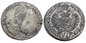 6 Kreuzer Österreich Silber 