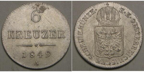 6 Kreuzer Austrian Empire (1804-1867) Silver 