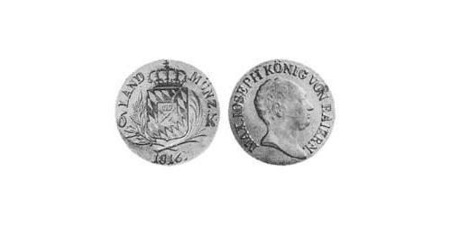 6 Kreuzer Kingdom of Bavaria (1806 - 1918) Silver 