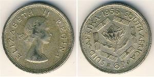 6 Penny Afrique du Sud (1910 - ) Argent Elizabeth II (1926-2022)