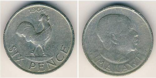 6 Penny Malawi (1964 - ) Copper/Nickel 