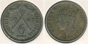 6 Penny Southern Rhodesia (1923-1980) Cuivre/Nickel George VI (1895-1952)