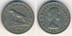6 Penny Rhodesien (1965 - 1979) Kupfer/Nickel 