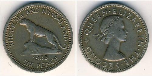 6 Penny Southern Rhodesia (1923-1980) Kupfer/Nickel 