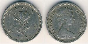 6 Penny Southern Rhodesia (1923-1980) Níquel/Cobre 