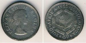 6 Penny Sudáfrica (1910 - ) Plata Isabel II (1926-2022)