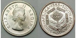 6 Penny Sudáfrica (1910 - ) Plata Isabel II (1926-2022)