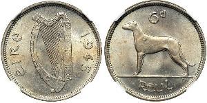 6 Penny Irlanda (1922 - ) Rame/Nichel 