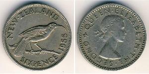 6 Penny Nuova Zelanda Rame/Nichel 