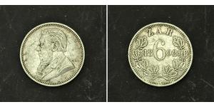 6 Penny Südafrika (1910 - ) Silber 