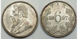6 Penny Südafrika (1910 - ) Silber 
