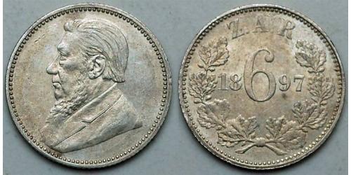 6 Penny 南非 (1910 - ) 銀 