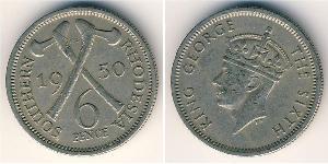 6 Penny 南羅德西亞 銅/镍 乔治六世 (1895-1952)