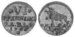 6 Pfennig Anhalt-Bernburg (1603 - 1863) Billon Silber Viktor II. Friedrich (Anhalt-Bernburg)(1700 – 1765)