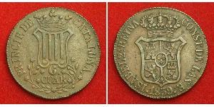 6 Quarto Kingdom of Spain (1814 - 1873) Kupfer 