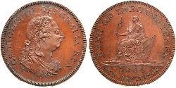 6 Shilling Irlanda (1922 - ) Cobre Jorge III (1738-1820)