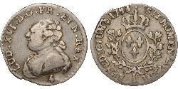 6 Sol Francia medioevale (843-1791) Argento Luigi XVI di Francia (1754 - 1793)
