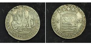 6 Stuiver Pays-Bas Argent 