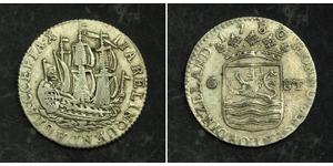 6 Stuiver Pays-Bas Argent 