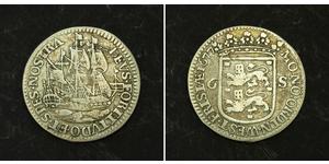 6 Stuiver Provincias Unidas de los Países Bajos (1581 - 1795) Plata 