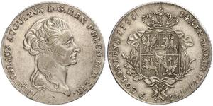 6 Zloty / 1 Thaler República de las Dos Naciones (1569-1795) / Polonia Plata Stanislaw II Poniatowski