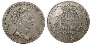 6 Zloty / 1 Thaler República de las Dos Naciones (1569-1795) / Polonia Plata Stanislaw II Poniatowski