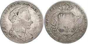 6 Zloty / 1 Thaler Polen / Polen-Litauen (1569-1795) Silber Stanislaw II Poniatowski