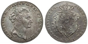 6 Zloty / 1 Thaler Polen / Polen-Litauen (1569-1795) Silber Stanislaw II Poniatowski