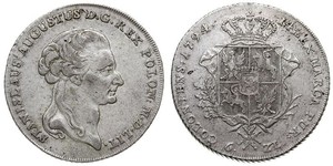 6 Zloty / 1 Thaler Polen / Polen-Litauen (1569-1795) Silber Stanislaw II Poniatowski