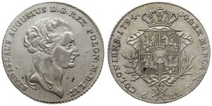 6 Zloty / 1 Thaler Poland / Polish-Lithuanian Commonwealth (1569-1795) Silver Stanislaw II Poniatowski