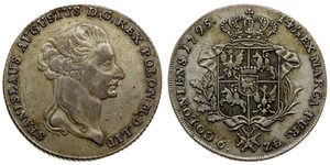6 Zloty / 1 Thaler Poland / Polish-Lithuanian Commonwealth (1569-1795) Silver Stanislaw II Poniatowski