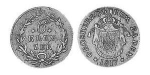 6 Крейцер Велике герцогство Баден (1806-1918) Срібло 