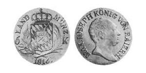 6 Крейцер Королівство Баварія (1806 - 1918) Срібло 