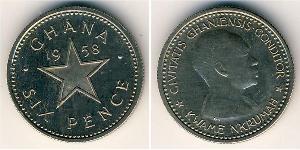 6 Пенни Ghana (1957 - )  