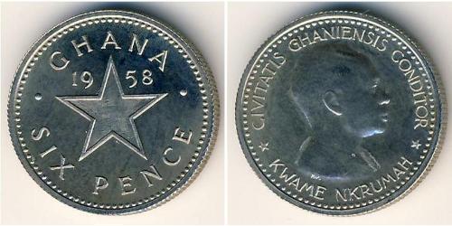 6 Пенни Ghana (1957 - )  