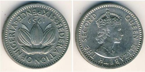 6 Пенни Nigeria (1960 - ) Никель/Медь 