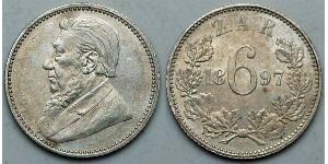 6 Пенни Южно-Африканская Республика (1910 - ) Серебро 