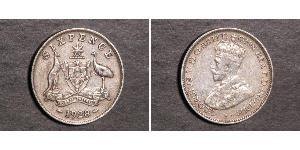 6 Пені Австралія (1788 - 1939) Срібло Георг V (1865-1936)