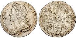 6 Пені / 1 Шестипенсовик Королівство Великобританія (1707-1801) Срібло Георг II (1683-1760)