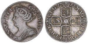 6 Пені / 1 Шестипенсовик Королівство Великобританія (1707-1801) Срібло Анна Стюарт(1665-1714)