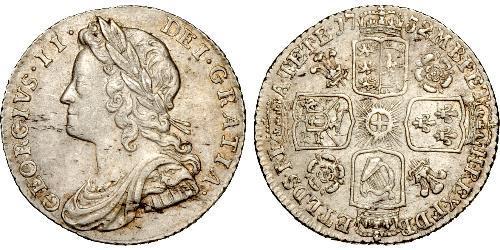 6 Пені / 1 Шестипенсовик Королівство Великобританія (1707-1801) Срібло Георг II (1683-1760)