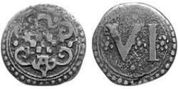 6 Пфенниг Альтена (1152 - 1609) Медь 