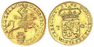 7 Gulden Provincias Unidas de los Países Bajos (1581 - 1795) Oro 