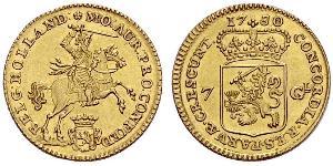 7 Gulden Provincias Unidas de los Países Bajos (1581 - 1795) Oro 