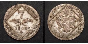 7 Kreuzer Sacro Romano Impero (962-1806) Biglione Argento Francis II, Holy Roman Emperor (1768 - 1835)