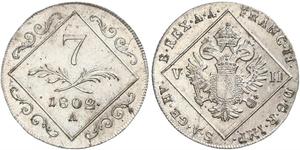 7 Kreuzer Holy Roman Empire (962-1806) Billon Francis II, Holy Roman Emperor (1768 - 1835)