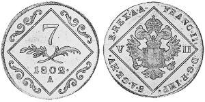 7 Kreuzer Saint-Empire romain germanique (962-1806) Billon Argent Francis II, Holy Roman Emperor (1768 - 1835)