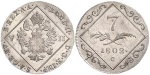 7 Kreuzer Saint-Empire romain germanique (962-1806) Billon Argent Francis II, Holy Roman Emperor (1768 - 1835)