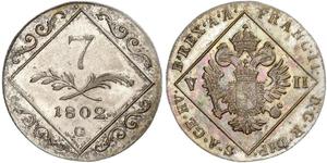 7 Крейцер Священная Римская империя (962-1806) Серебро (билон) Francis II, Holy Roman Emperor (1768 - 1835)