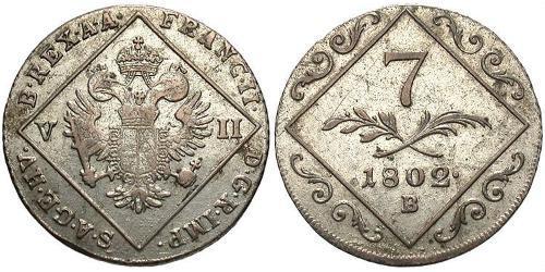 7 Крейцер Священна Римська імперія (962-1806) Срібло (билон) Francis II, Holy Roman Emperor (1768 - 1835)